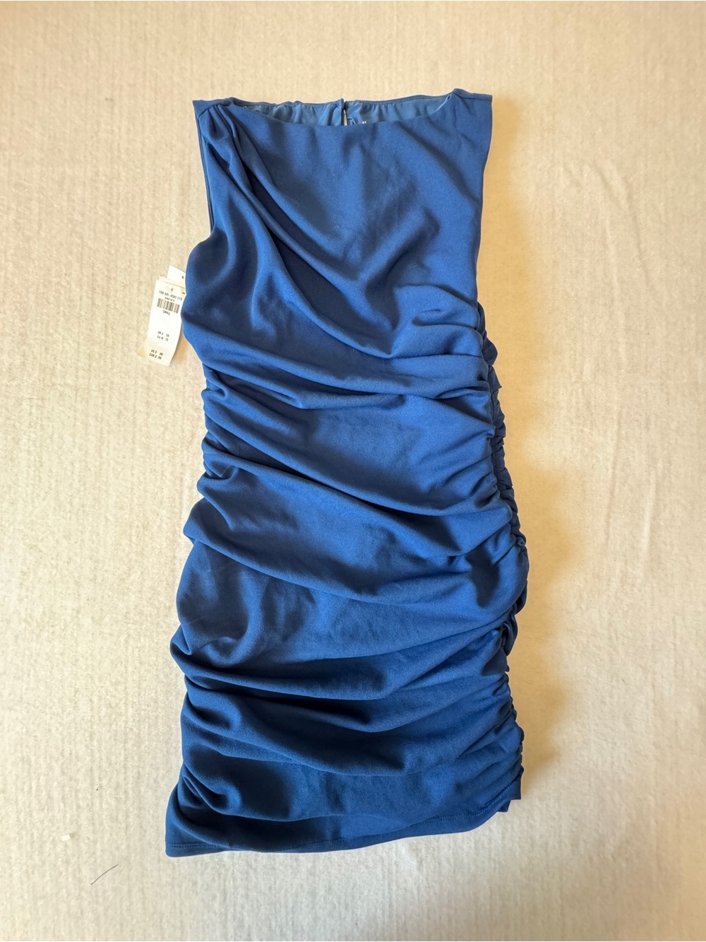 Abercrombie & Fitch Strapless Ruched Royal Blue Mini Dress